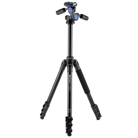 Benro TAD28A Adventure Aluminum Series 2 Tripod, 4 Section, Flip Lock with HD2A 3-Way Pan/Tilt Head, Holds 17.6 Lbs