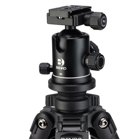 Benro Adventure Aluminum Tripod With 3-Way Head - 61.4" Max Height, 26.5lb Load Capacity