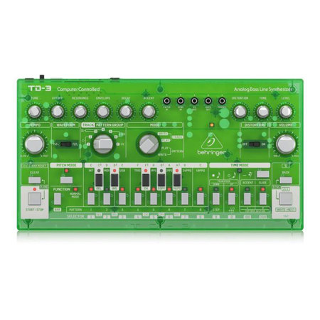 Behringer TD-3-LM Analog Bass Line Synthesizer with VCO/VCF, Lime
