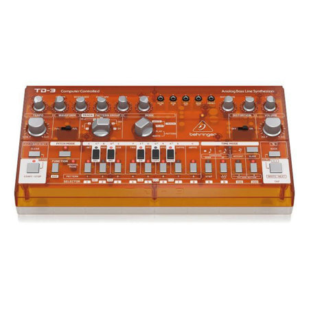 Behringer TD-3-TG Analog Bass Line Synthesizer with VCO/VCF, Tangerine