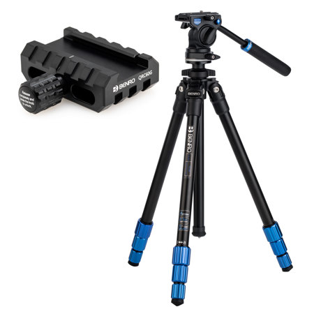 Benro TSL08AS2CSHG Picatinny Rail Clamp + Slim Video Tripod