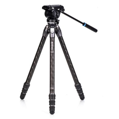 Benro Tortoise Columnless Two Series 4-Section CF Tripod with S4PRO Video Head