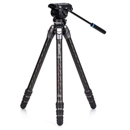 Benro Tortoise Columnless Three Series 4-Section CF Tripod with S4PRO Video Head