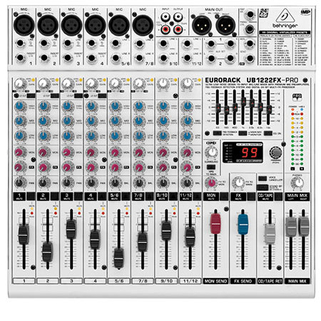 Behringer Eurorack UB1222FX-PRO Ultra-Low Noise Design Mic/Line Mixer