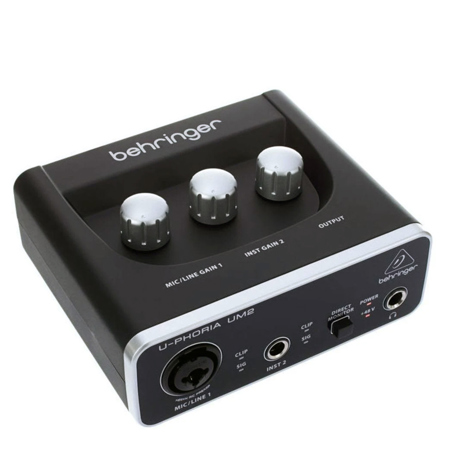 Behringer U-PHORIA UM2 2x2 USB Audio Interface w/AT2020 Mic