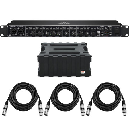 Behringer U-PHORIA UMC1820 Audiophile 18x20 USB 2.0 Audio/MIDI Interface, Bundle with Gator Cases Pro Series Case and 3x H&A 15' Cable