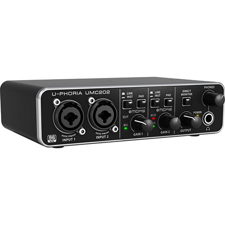 Behringer U-Phoria UMC202 Audiophile 2x2 24-Bit/96 kHz USB Audio Interface