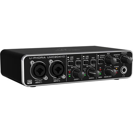Behringer U-Phoria UMC204HD Audiophile 2x4 USB Audio/MIDI