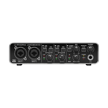 BEHRINGER UMC204HD オーディオインターフェース Behringer U-Phoria UMC204HD Audiophile 2x4 USB Audio/MIDI