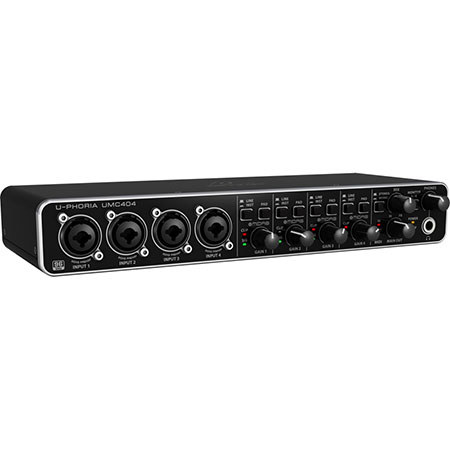 Behringer U-Phoria UMC404 Audiophile 4x4, 24-Bit/96kHz USB Audio/MIDI Interface