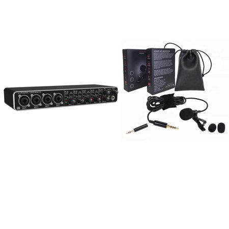 Behringer U-PHORIA UMC404HD USB 2.0 Audio/MIDI Interface - Bundle with Stony Edge Lavalier Microphone