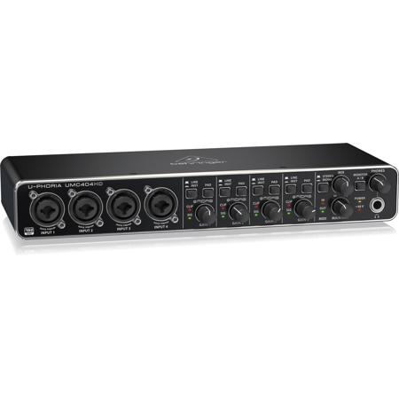Behringer U-PHORIA UMC404HD Audiophile 4x4, 24-Bit/192 kHz USB Audio/MIDI Interface with MIDAS Mic Preamplifiers