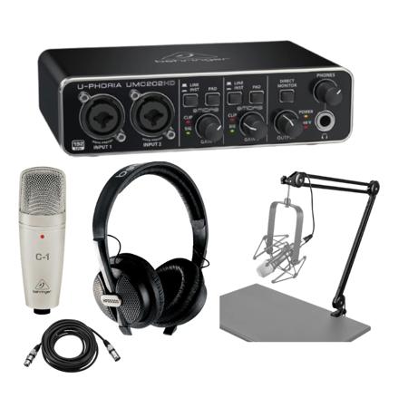 Behringer U-Phoria Studio Pro Complete Recording with UMC202HD Interface W/Kit
