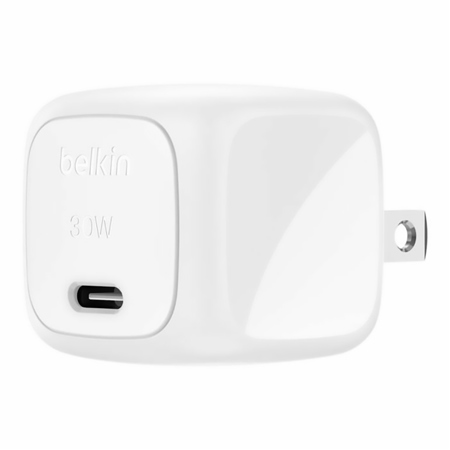 Belkin BoostCharge 30W USB-C PD 3.1 PPS Wall Charger, White