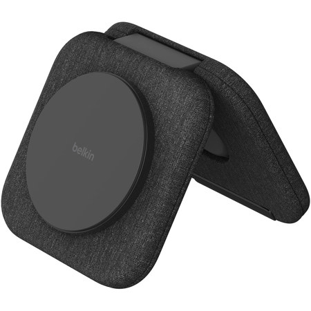 Belkin BoostCharge Pro 15W 2-In-1 Magnetic Qi2 Charging Foldable Travel Pad, Black