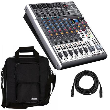Behringer XENYX X1204USB Premium 12-Input 2/2-Bus Mixer with Bag, Cable