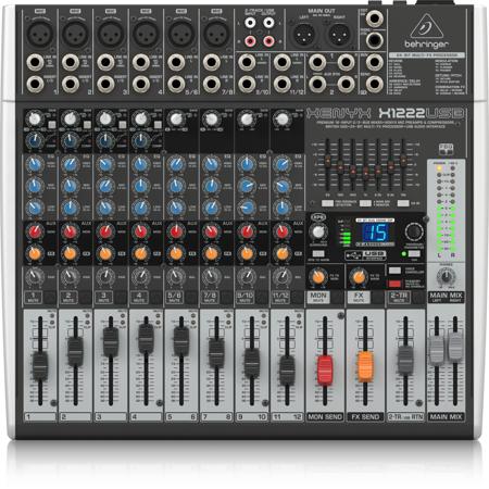 Behringer XENYX X1222USB Premium 12-Input 2/2-Bus Mixer