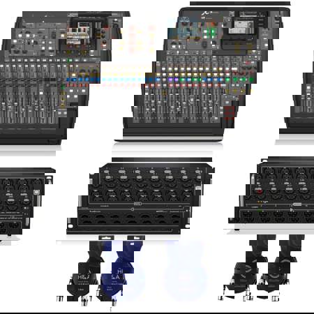 Behringer X32 32-Channel 16-Bus Total Recall Digital Mixing Console - Bundle with Behringer S32 I/O Box with 32x Remote-Control MIDAS Preamps