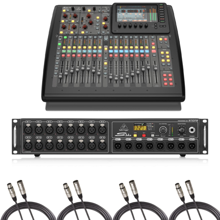 Behringer X32 Compact Mixing Console Bundle with Digital Snake I/O Box & Cables