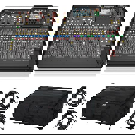 Behringer X32 32-Channel 16-Bus Total Recall Digital Mixing Console - Bundle With Gator Cases Padded Nylon Carry Bag, 2x 25' XLR Mic Cable