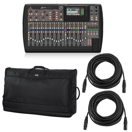 Behringer X32 32-Channel 16-Bus Total Recall Digital Mixing Console V4.0 Bundle with Padded Nylon Carry Bag, 2x Pro 50' XLR M to XLR F Cable