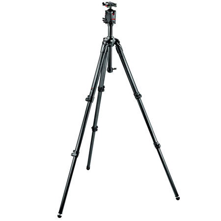 Manfrotto 057 3-Section Carbon Fiber Tripod Kit with Q5 Ball Head, Gray
