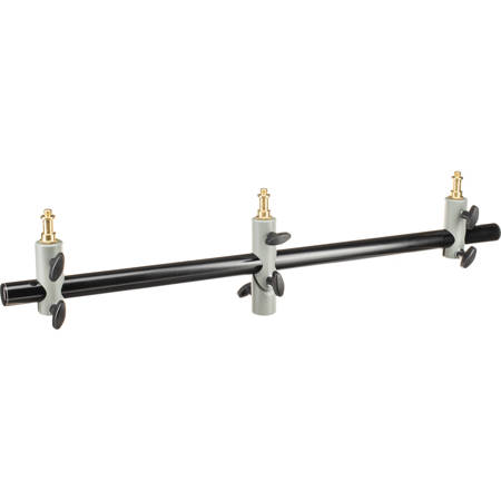 Manfrotto Black Triple Microphone Holder, Fits on Light Stands