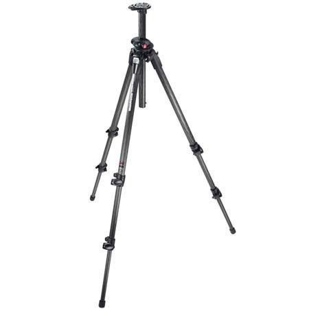 Manfrotto 190CXPRO3 3 Section Carbon Fiber Pro Tripod, with Manfrotto 324RC2