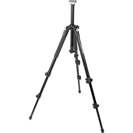 Manfrotto 190XB 3 Section Black Aluminum Tripod Legs (Height 3.15-57", Maximum Load 11 lbs)
