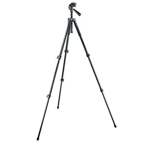 Manfrotto 3-section Aluminum Tripod with MH293D3-Q2 3-Way Pan Head - Black