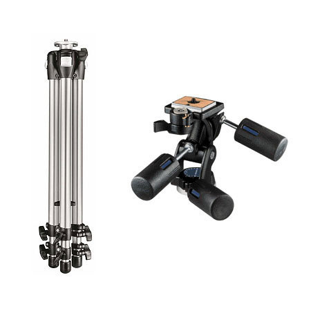 Manfrotto 3005N - 3001N Tripod with 804RC2 Pan/Tilt Head with Quick Release Plate