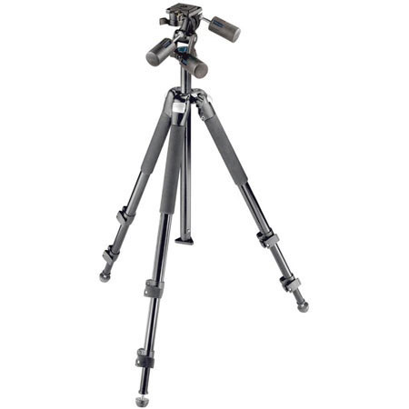 Manfrotto Wilderness Tripod Kit with 3221WN Tripod, 804RC2 3-Way Pan/Tilt Head with Quick Release & 3044 Strap