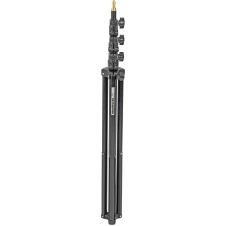 Manfrotto 9' Basic Black Lightstand, 4 Section, 5/8 Stud with 1/4"x20 Tip (#3333)