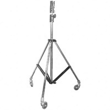 Manfrotto 7' Air Damped Cine Lightstand with Casters, 2 Section, Chrome. #3376