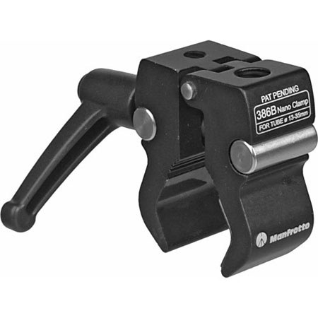 Manfrotto 386B NANO Clamp, 13mm-35mm,w/3/8-1/4 Receiver