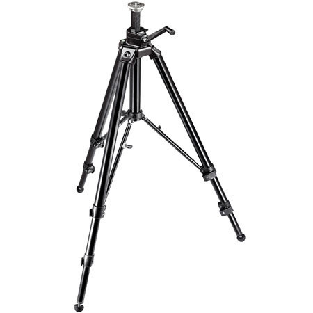 Manfrotto 475B Pro 3-Section Aluminum Geared Studio Tripod with Column, Black