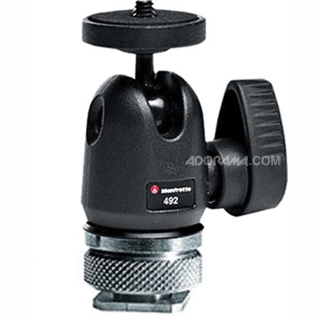 Manfrotto 492LCD Micro Ball Head with Hot Shoe Mount