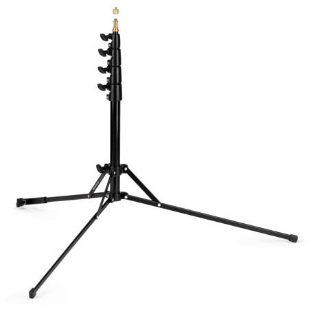 Manfrotto Nano Plus 3-Section Light Stand with 5/8" Spigot, 8.8 lb Capacity, Extends to 6.5' Black