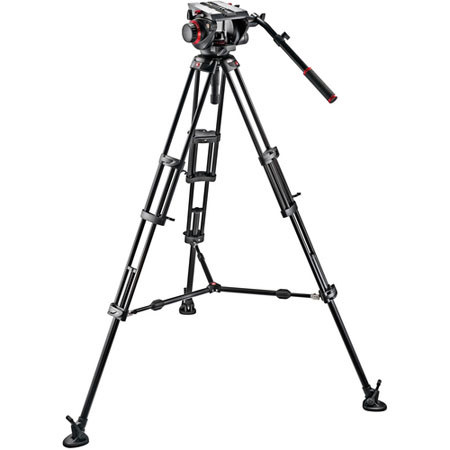 Manfrotto 509HD 3-section Aluminum 545B Tripod Legs & Video Head - Black