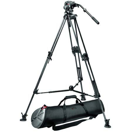 Manfrotto 532ART Pro Video Aluminum RoadRunner Tripod with Squid, 519 Fluid Head & Tripod Case.