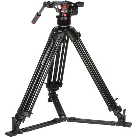 Manfrotto 546GB Aluminum Professional Video Tripod With Nitrotech N8 Video Head
