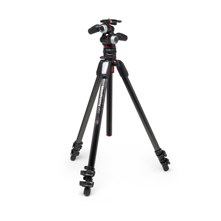 Manfrotto 055 3-Section Carbon Fiber Tripod Kit with X-PRO 3-Way Pan/Tilt Head and MOVE Quick Release System