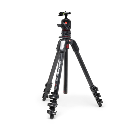 Manfrotto 055 4-Section Carbon Fiber Tripod Kit with X-PRO Ball Head and MOVE Quick Release System