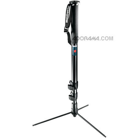 Manfrotto 682B Monopod, Black with 056 3D Junior Head
