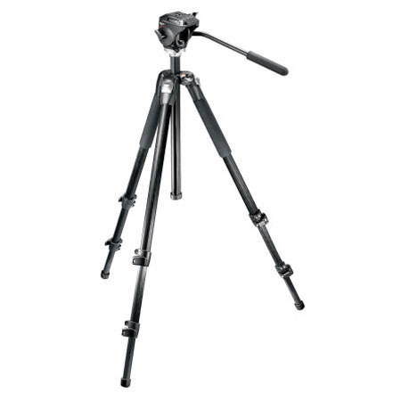 Manfrotto 055V View Series Lightweight Aluminum Tripod & 701RC2 Fluid Head, Supports 8.8 lbs.