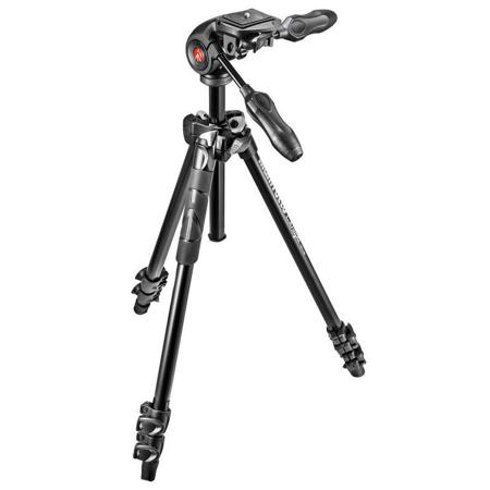 Manfrotto MK290LTA3-3WUS 290 Light Aluminum Tripod Kit w/3 Way Pan & Tilt Head