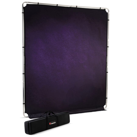 Manfrotto EzyFrame Vintage Background Kit, 6.5x7.5', Aubergine