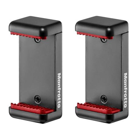 Manfrotto 2 Pack Universal Clamp with 1/4 Thread Connections for Up to 3.2" Smartphones