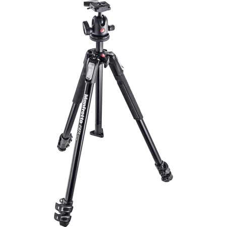 Manfrotto 190X 3-section Aluminum Tripod with 496RC2 BallHead - Black