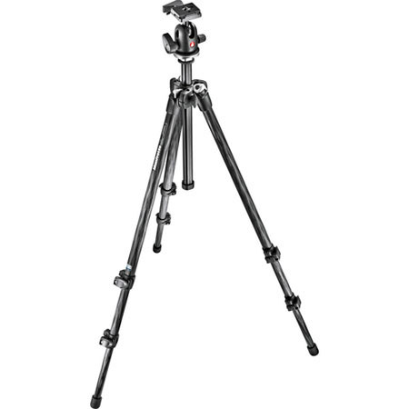 Manfrotto 294 Carbon Fiber Tripod Carbon Fiber Tripod with BallHead - Black